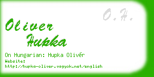 oliver hupka business card